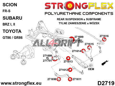 271615A Rear upper arm rear bush SPORT - Subaru III (09-13) SH