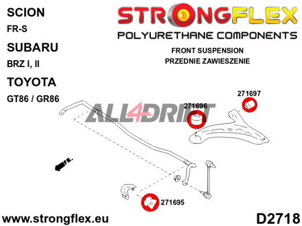 276194B Full suspension bush kit - Subaru I (12-21)