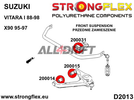 200015A Front arm rear bush SPORT - Suzuki X-90 (95-97)