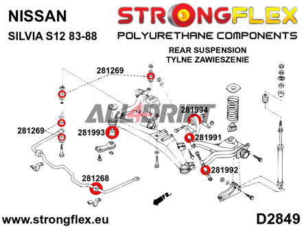 281268A Rear anti roll bar bush SPORT - Nissan II (90-96) Z32