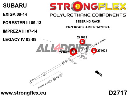 276160A Full suspension bush kit SPORT - Subaru Legacy IV / Outback III (03-09) BL BP
