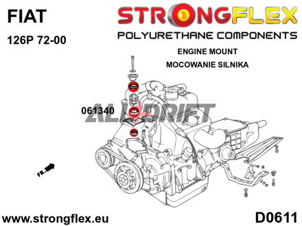 066085A Full suspension bush kit SPORT - Fiat 126P (72-00)