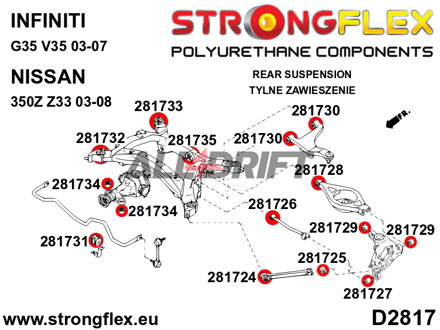 281724B Rear trailing arm front bush Infiniti / Nissan