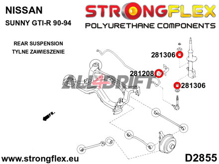 281306B Anti roll bar link bush Infiniti / Nissan
