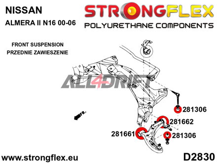 281306B Anti roll bar link bush Infiniti / Nissan