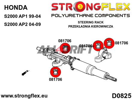 081706B Steering rack mount bush - Acura III (03-08) UA6 / UA7