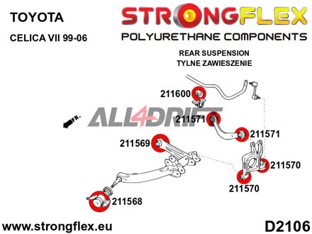 216181B Full suspension bush kit - Toyota VII (99-06) T230