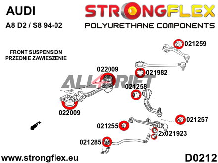 021255A Front lower arm inner bush SPORT - Audi C5 (97-04) Quattro & Allroad