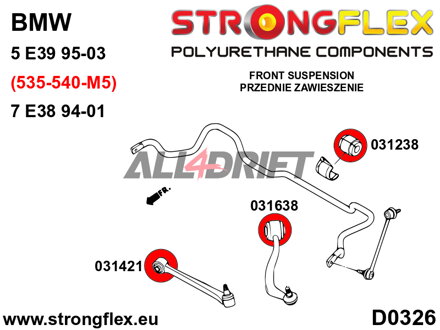 036237A Full suspension bush kit SPORT BMW E38