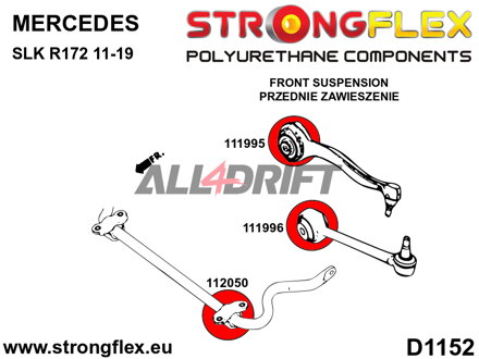 116307A Full suspension polyurethane bush kit SPORT - Mercedes R172 (11-19)