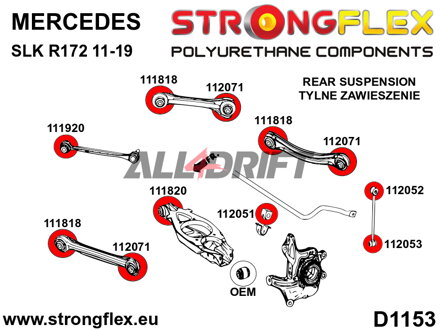 116307A Full suspension polyurethane bush kit SPORT - Mercedes R172 (11-19)