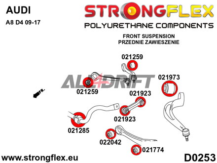 026262B Front suspension bush kit Audi A8 / S8