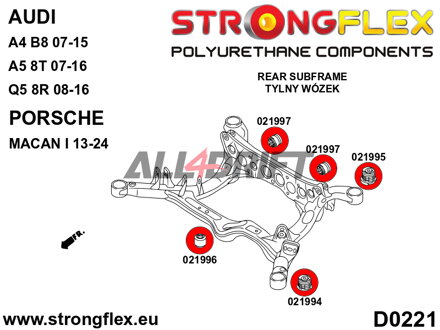 021994A Rear subframe front bush SPORT Audi A4 / A5