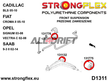 131775A Front arm rear bush SPORT