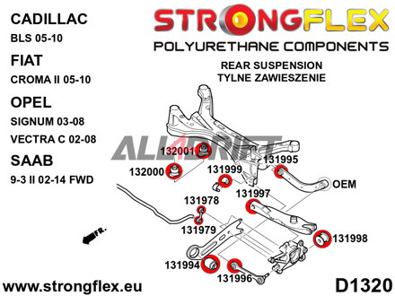 131979B Rear anti roll bar link bush - Fiat II (05-10)