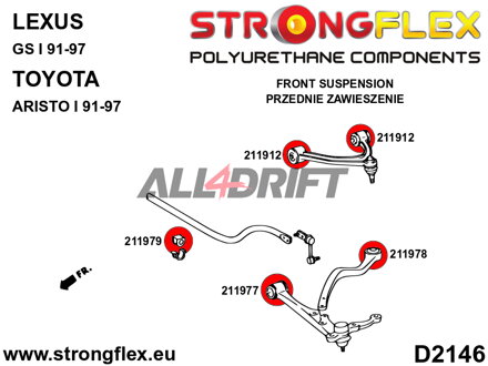 211912A Front upper arm bush SPORT - Toyota I (91-97) S140