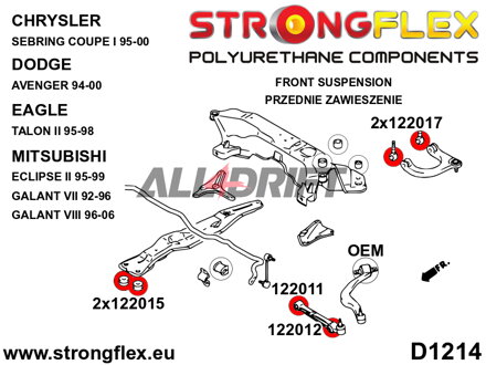122012A Front lower arm outer bush SPORT - Mitsubishi II (95-99)
