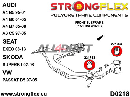 026279B Full suspension bush kit Audi