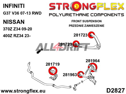 286200A Full suspension bush kit SPORT Infiniti / Nissan
