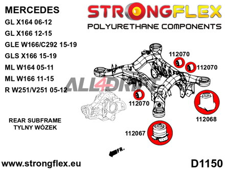 116295A Full suspension polyurethane bush kit SPORT - Mercedes X164 (06-12)