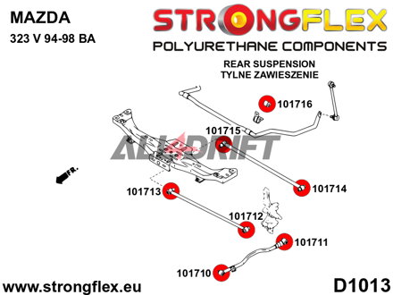 106184B Full suspension bush kit - Mazda 323F / Lantis / Astina (94-98) BA
