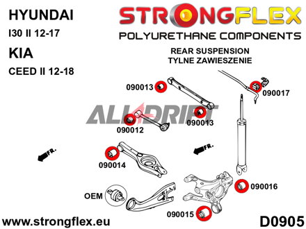 090015A Rear hub bush SPORT Hyundai i30 / Kia Cee'd