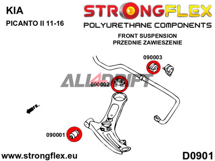 090001B Front lower arm front bush Hyundai / Kia