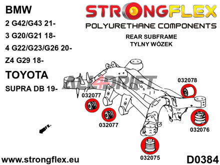 032076A Rear subframe rear bush SPORT BMW / Toyota