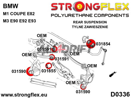 031855A Rear lower arm inner bush SPORT BMW E82 / E9x