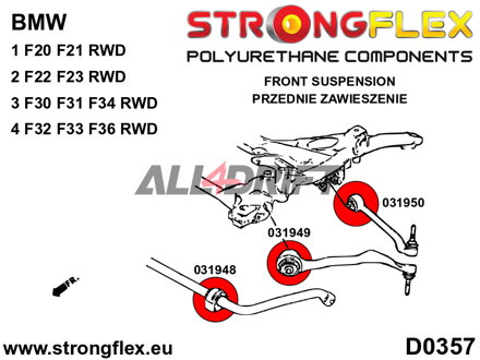 036049B Front suspension bush kit BMW