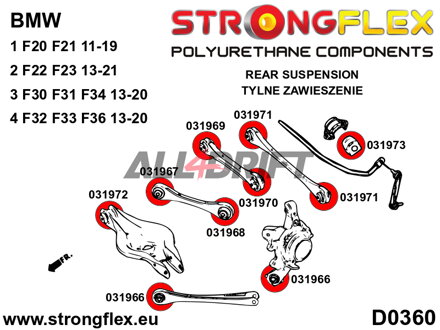 031972A Rear lower arm inner bush SPORT BMW / Toyota