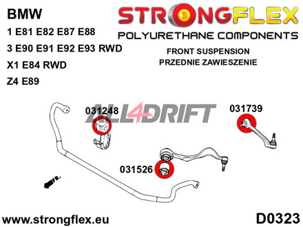 031526B Front arm bush BMW