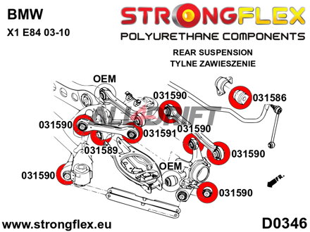 031589A Rear lower arm inner bush SPORT BMW E8x / E9x / X1