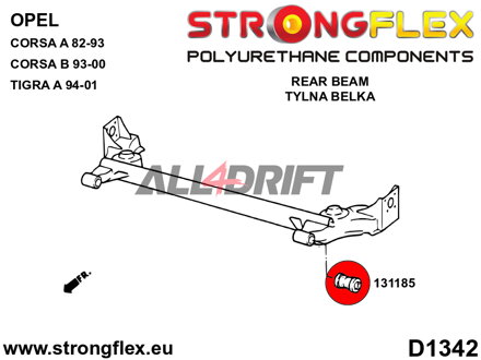 131185B Rear beam bush 44mm Opel Corsa / Tigra