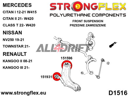 151596B Front arm rear bush