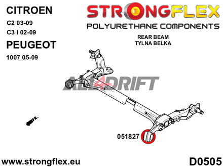 056002A Front and rear suspension bush kit SPORT Citroën / Peugeot