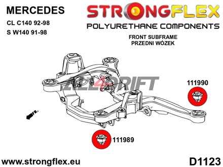 111990B Front subframe – rear bush - Mercedes W140 (91-98)
